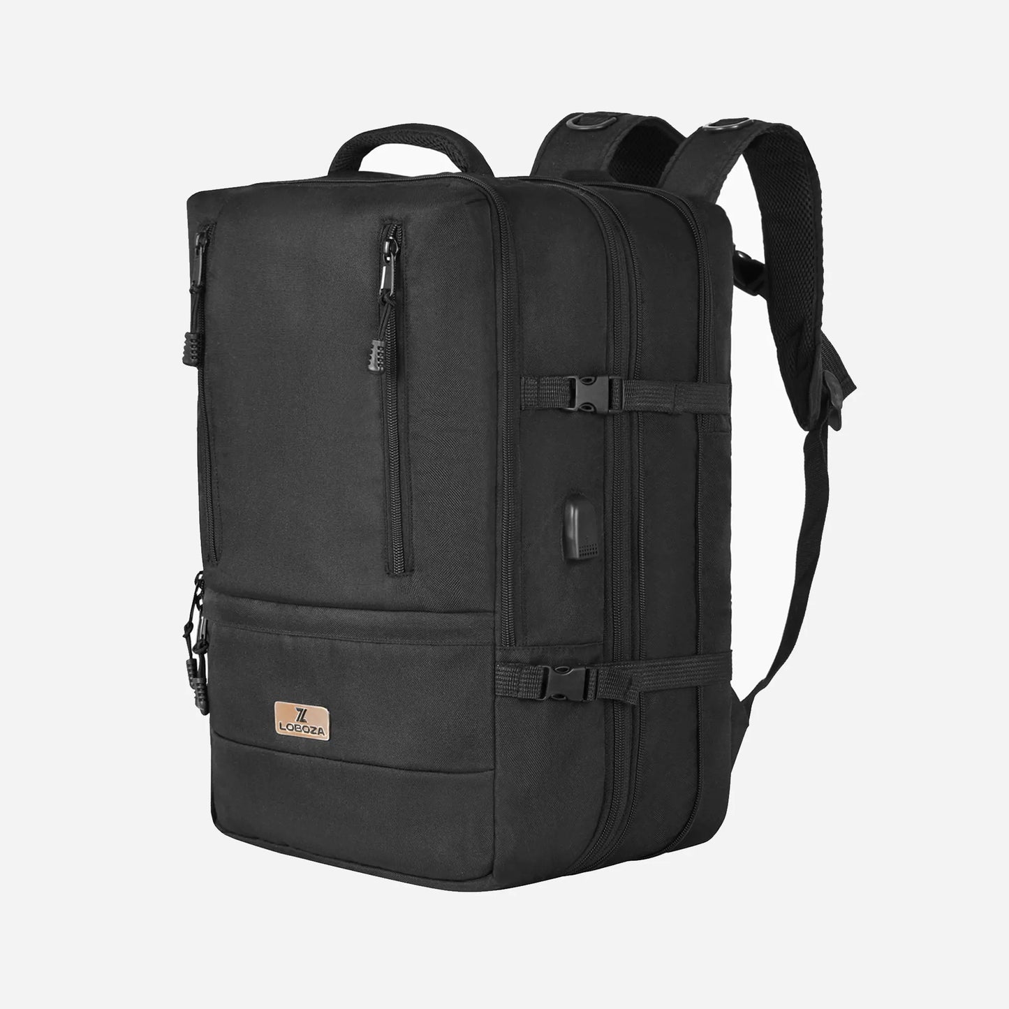 Loboza Nomad Clamshell Travelling Backpack - Black