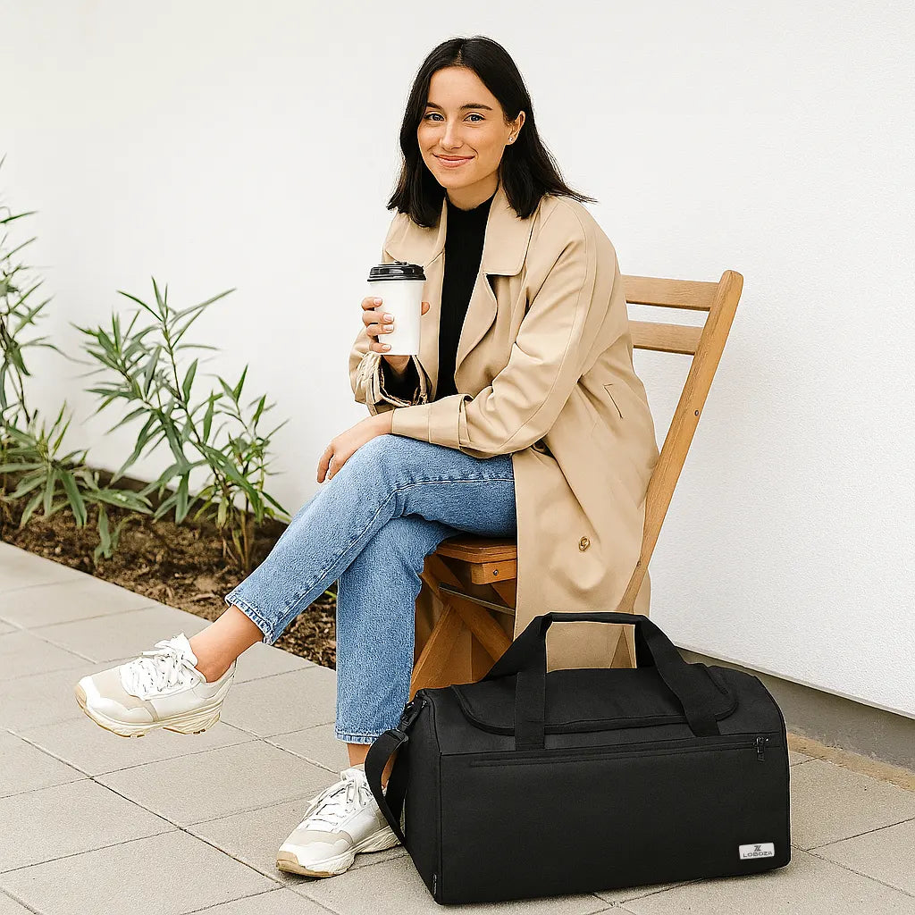 Loboza Gym & Travel Duffle in Black