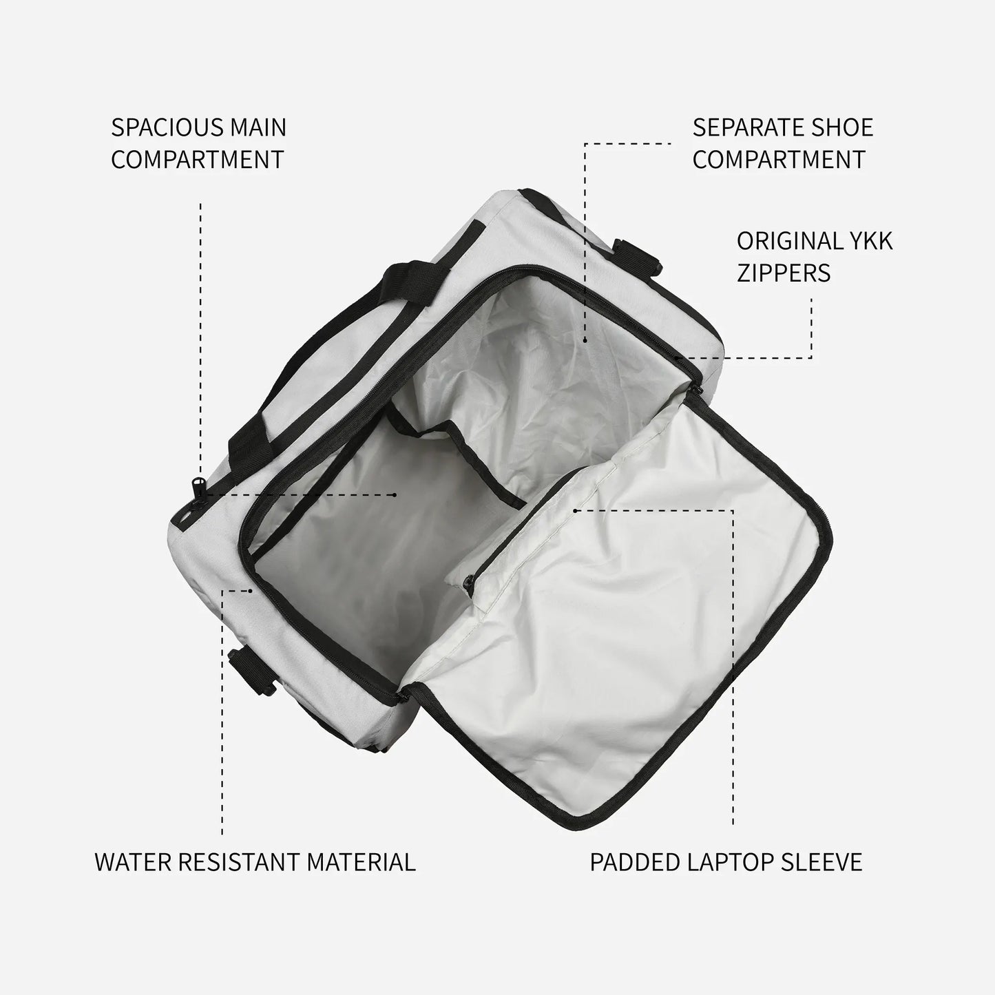 Loboza Gym & Travel Duffle in Light Gray