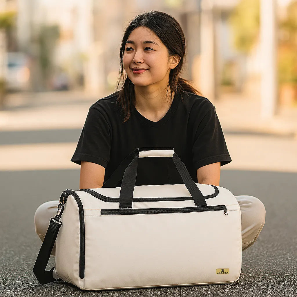 Loboza Gym & Travel Duffle in Light Brown