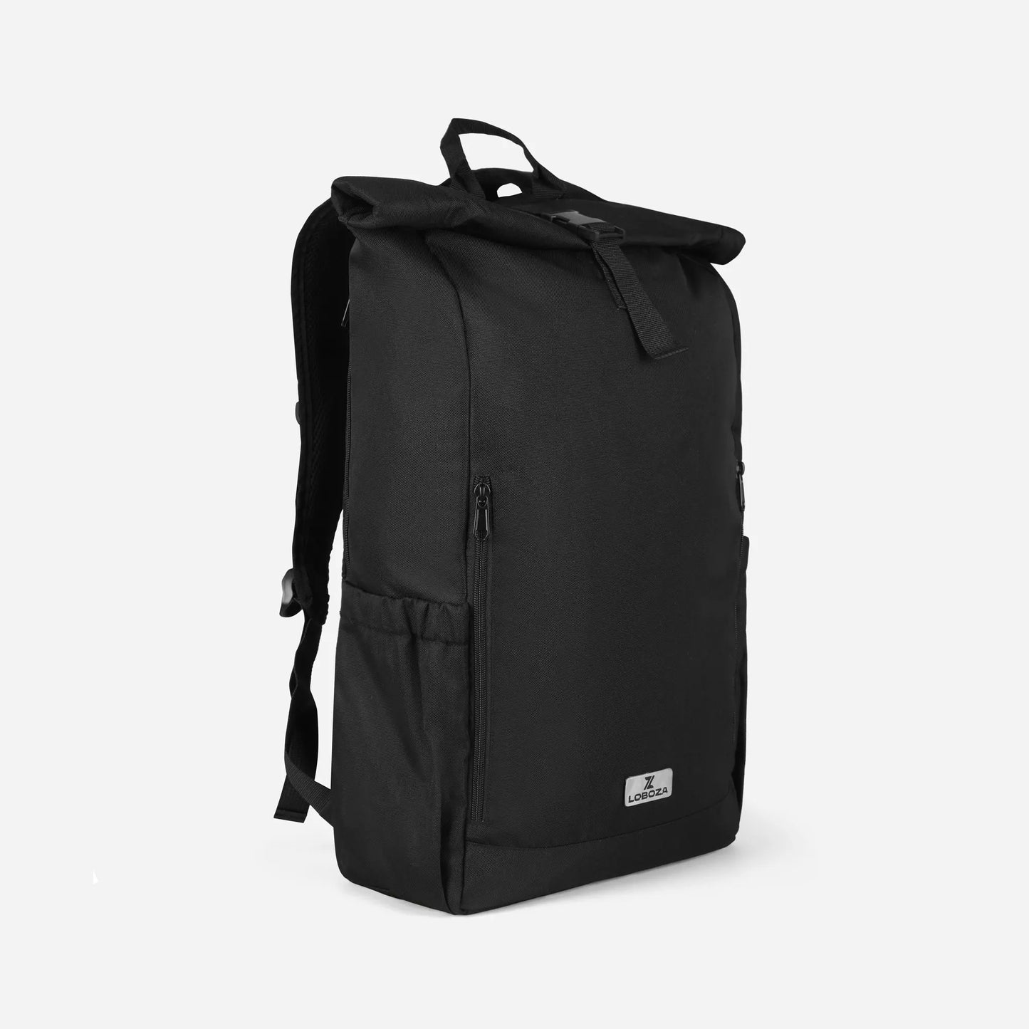 Loboza Explorer Roll-Top Backpack - Black