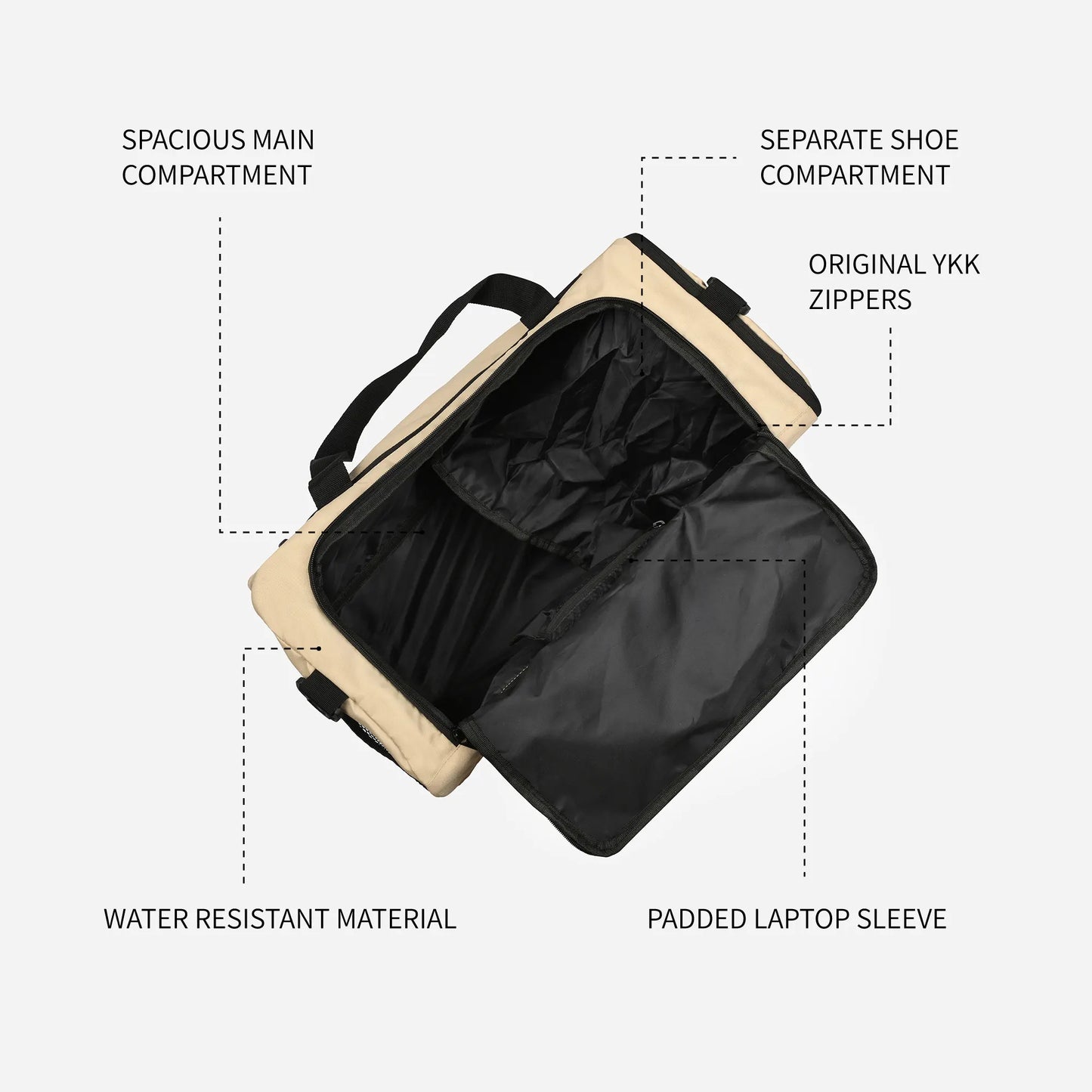 Loboza Gym & Travel Duffle in Beige