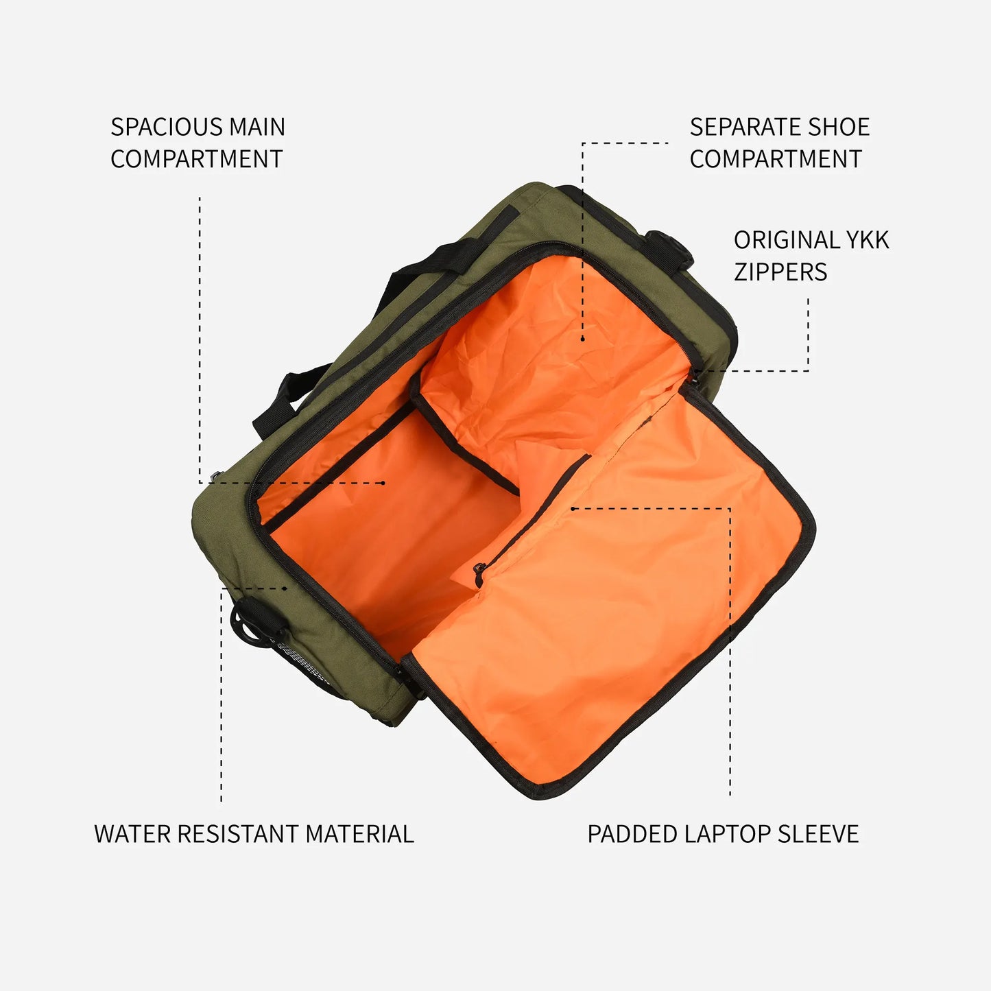 Loboza Gym & Travel Duffle in Olive Green