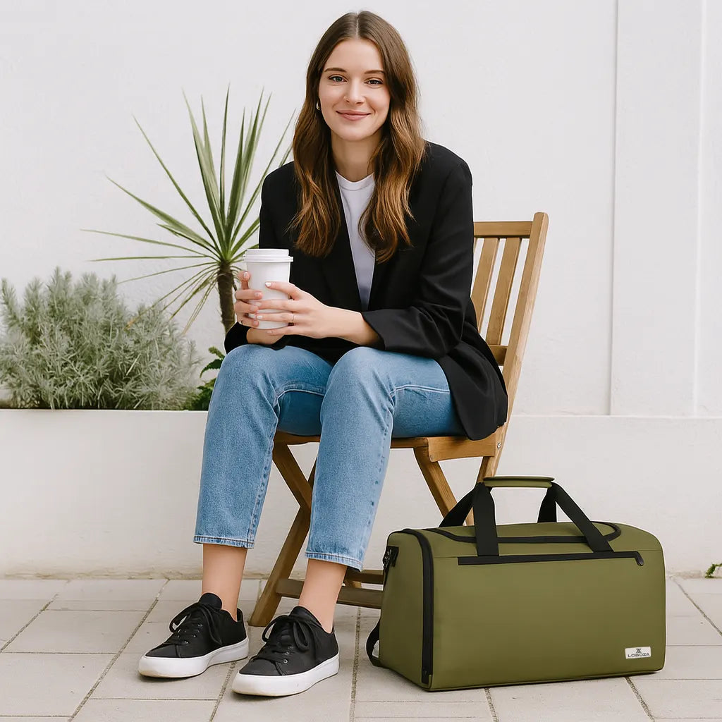 Loboza Gym & Travel Duffle in Olive Green