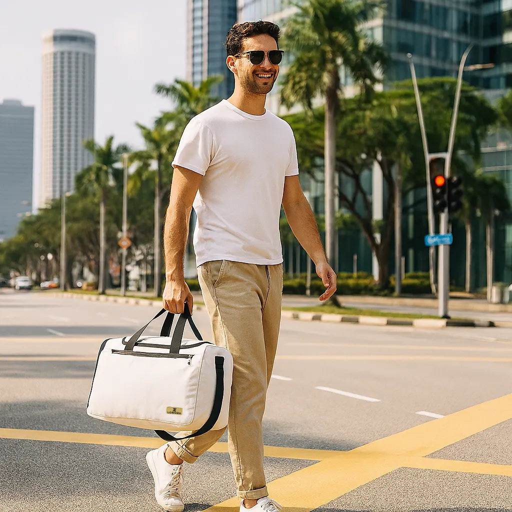 Loboza Gym & Travel Duffle in Light Brown