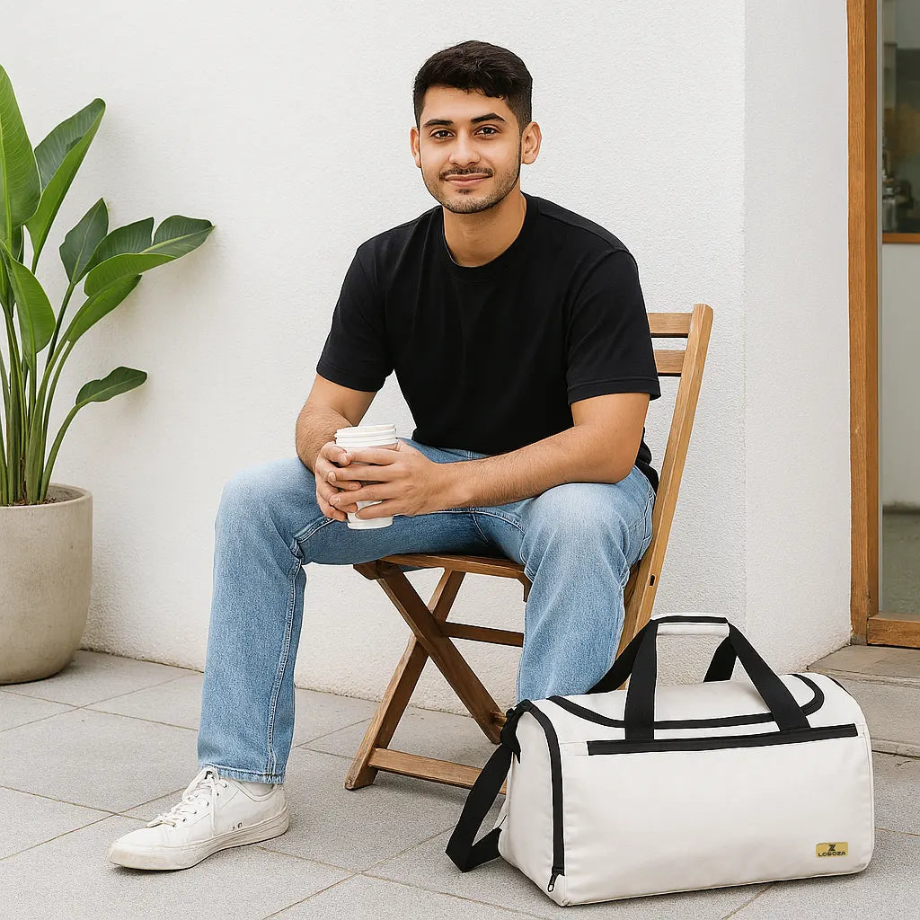 Loboza Gym & Travel Duffle in Light Brown