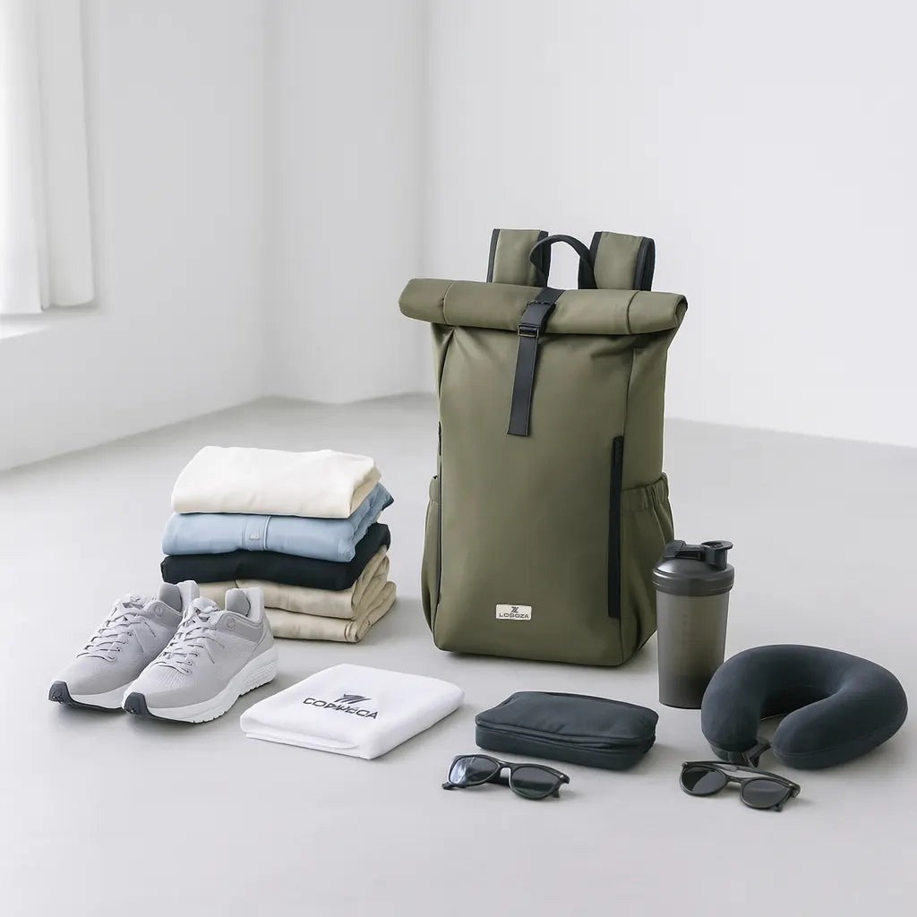 Loboza Explorer Roll-Top Backpack - Olive Green