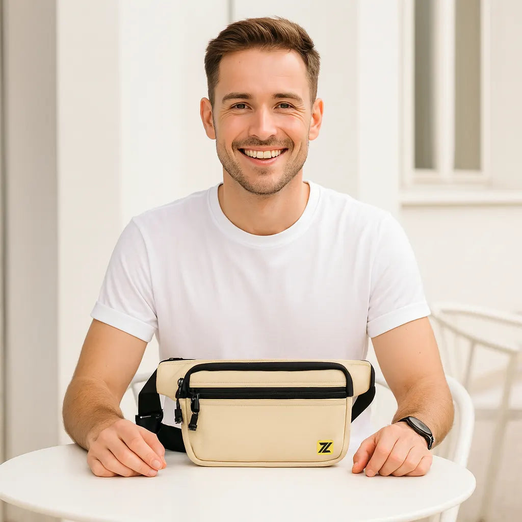 Loboza Safari Crossbody Bag - Beige