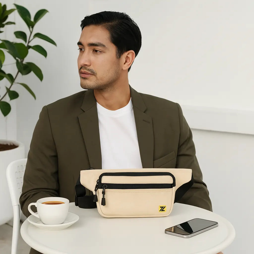 Loboza Safari Crossbody Bag - Beige