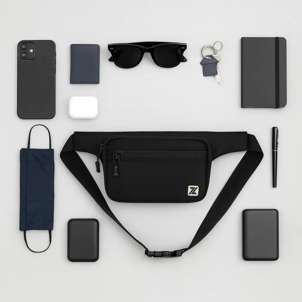 Loboza Safari Crossbody Bag - Black