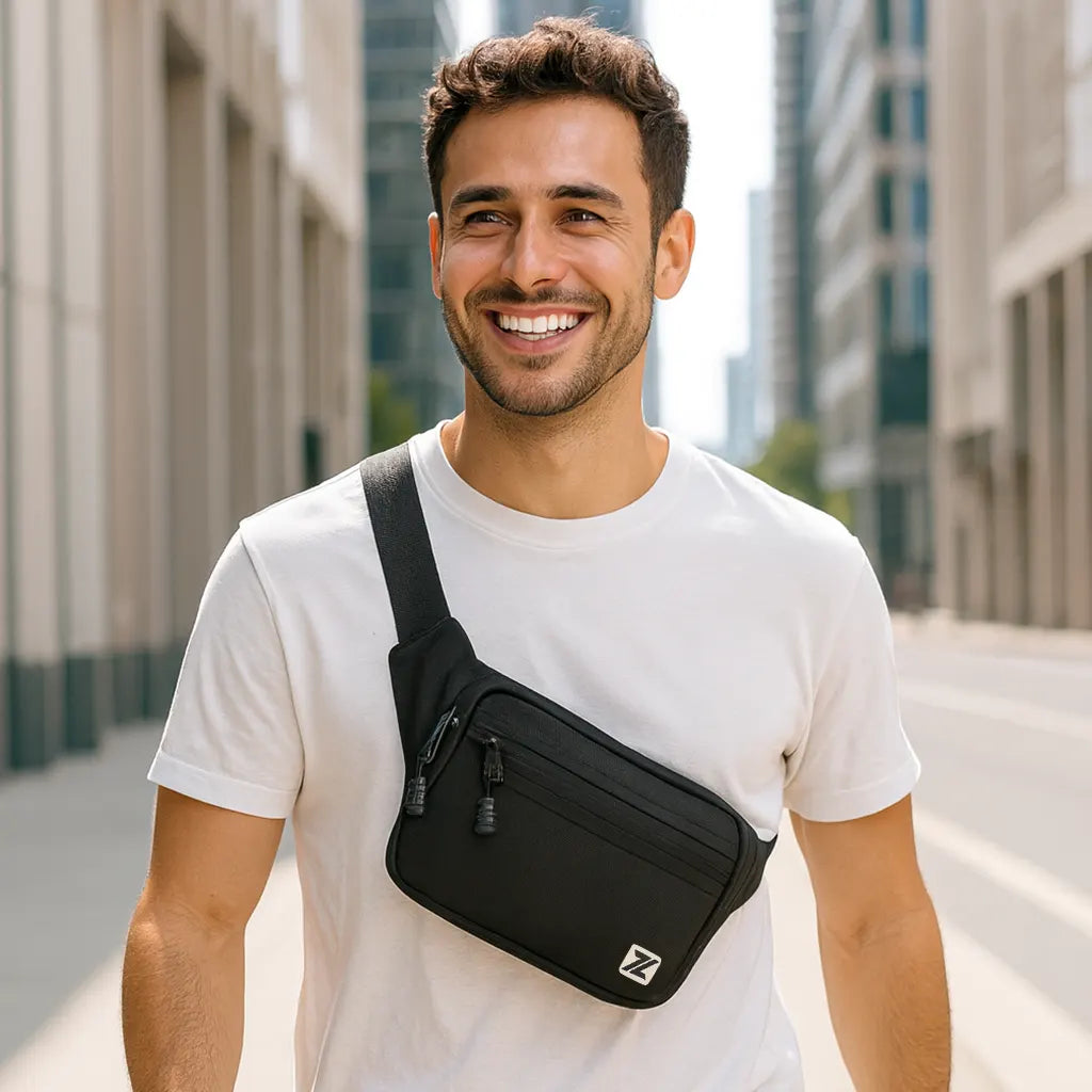 Loboza Safari Crossbody Bag - Black