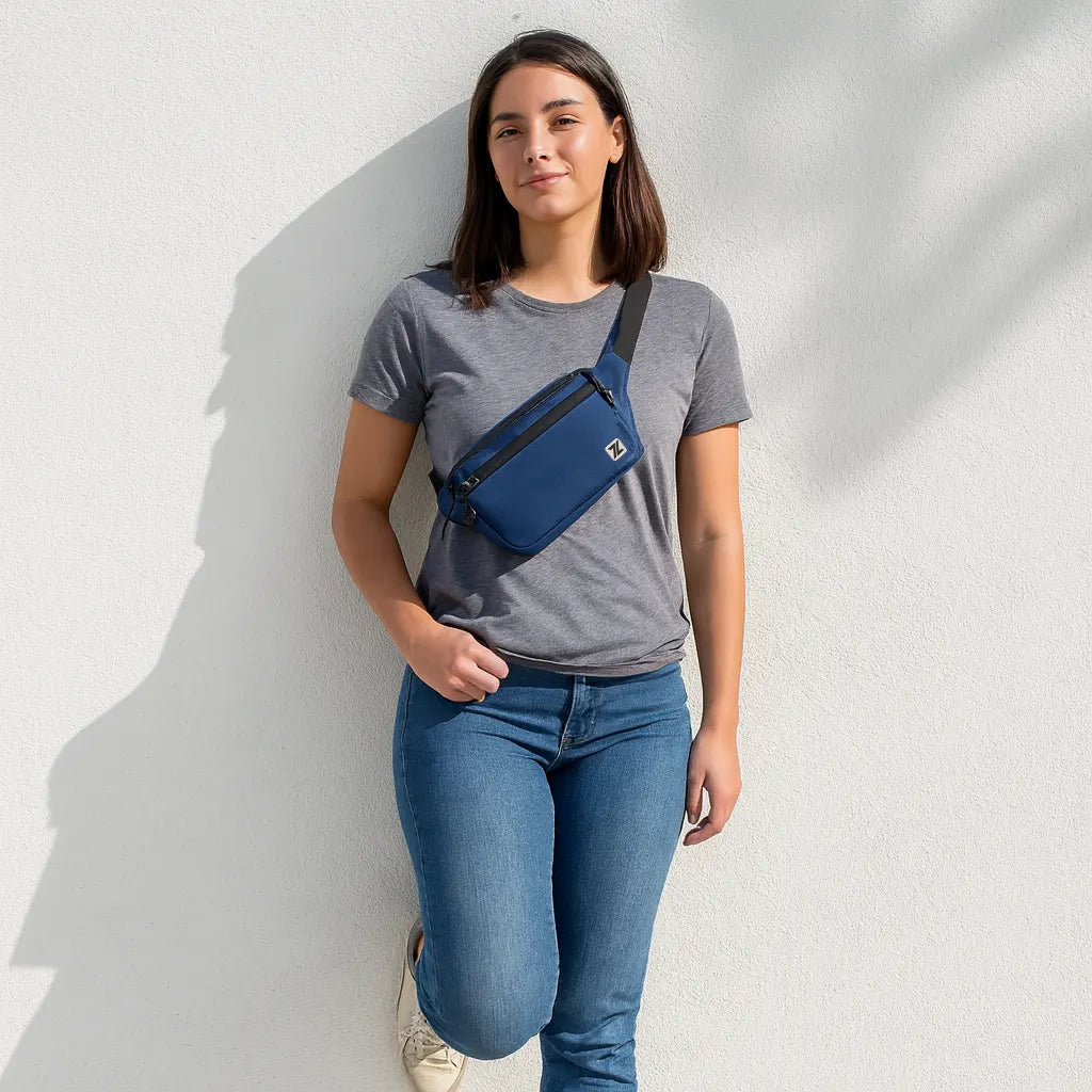 Loboza Safari Crossbody Bag - Navy Blue