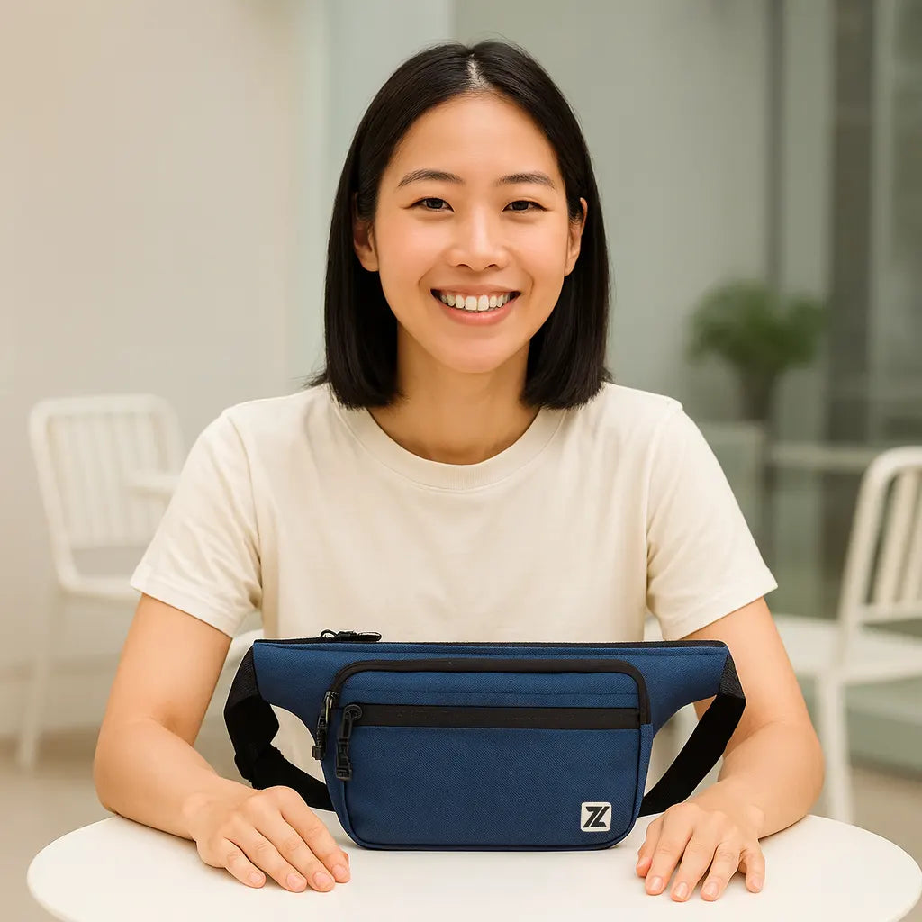 Loboza Safari Crossbody Bag - Navy Blue