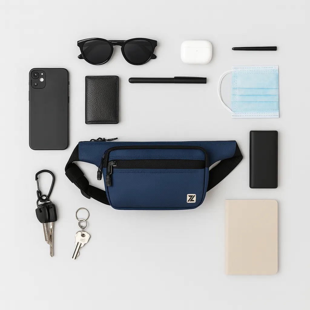 Loboza Safari Crossbody Bag - Navy Blue