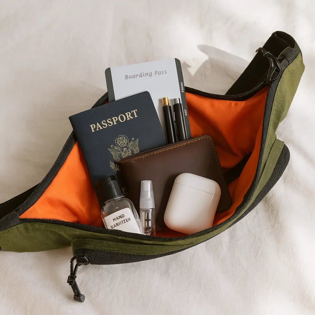 Loboza Safari Crossbody Bag - Olive Green