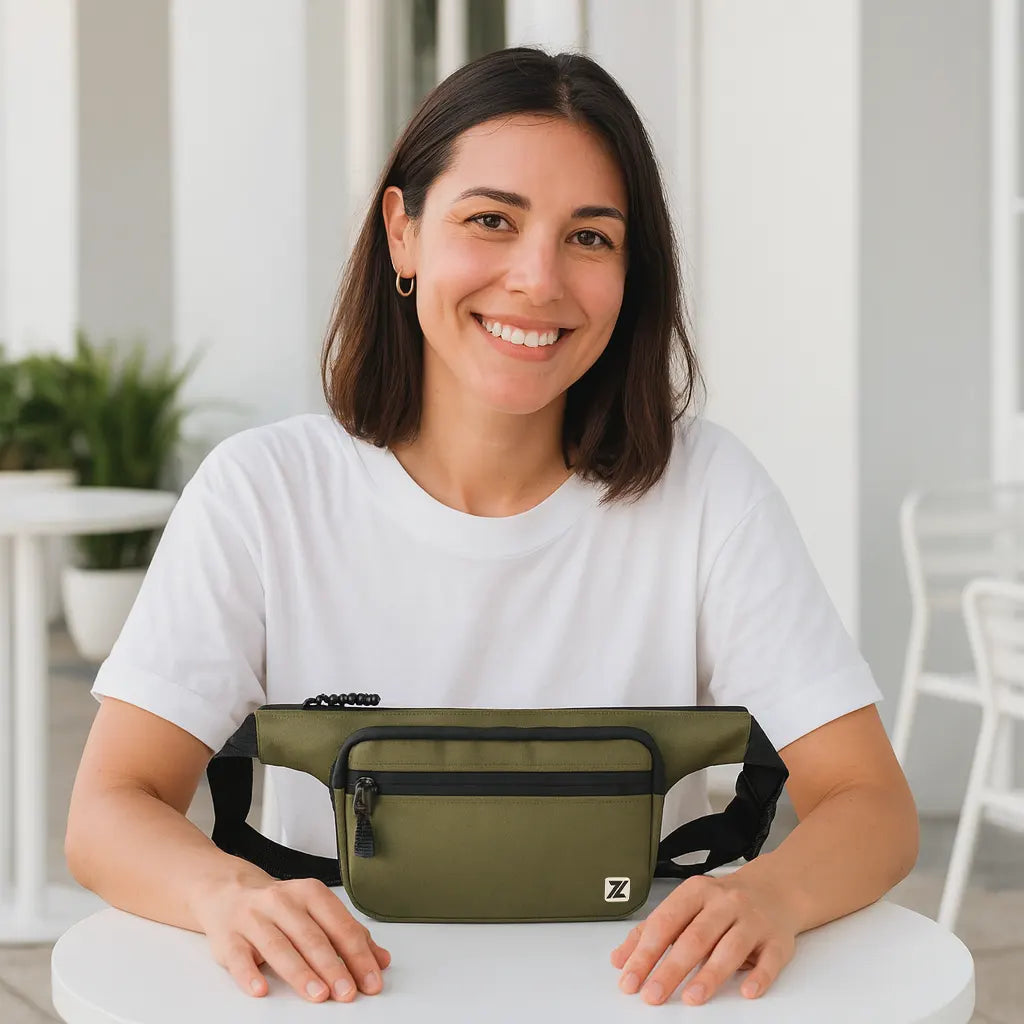 Loboza Safari Crossbody Bag - Olive Green