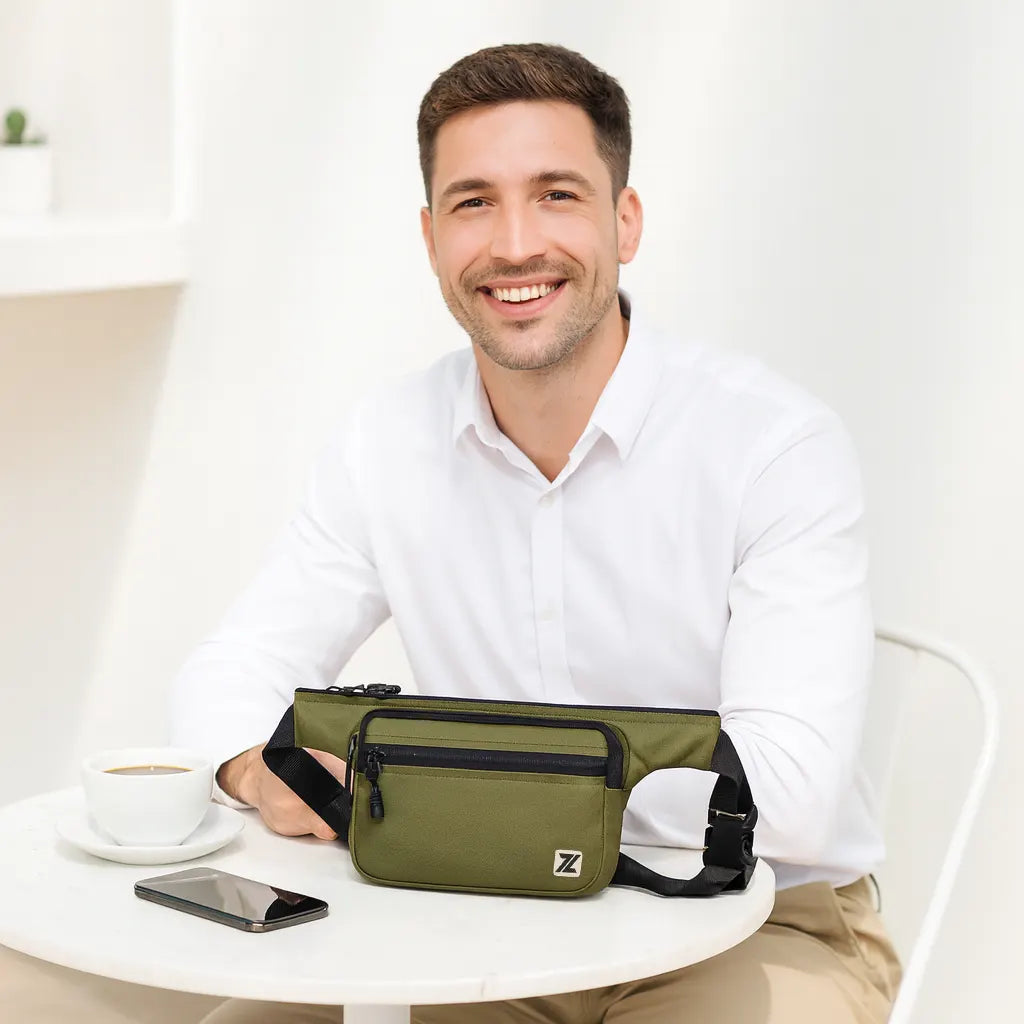 Loboza Safari Crossbody Bag - Olive Green