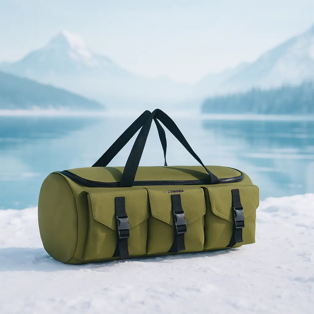 Loboza Sports Duffle in Olive Green