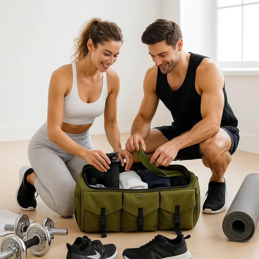 Loboza Sports Duffle in Olive Green