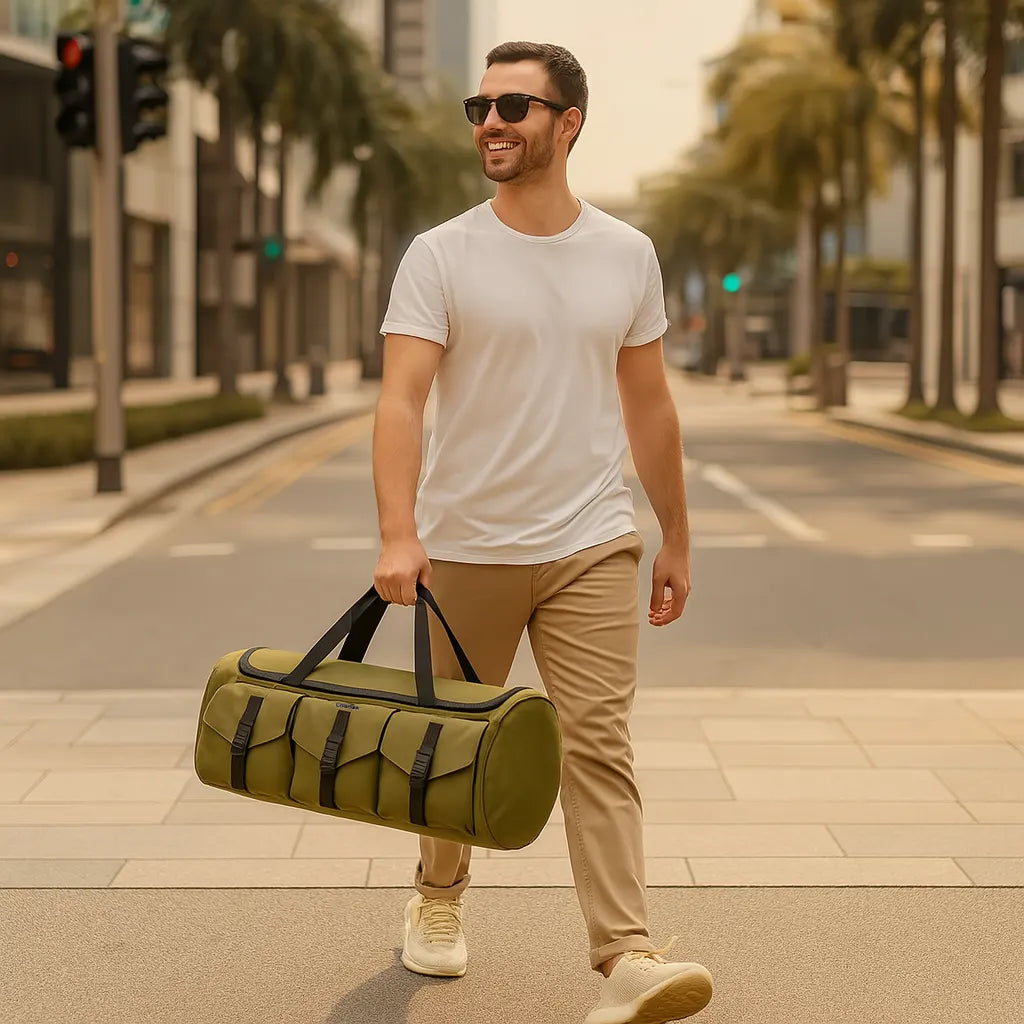 Loboza Sports Duffle in Olive Green