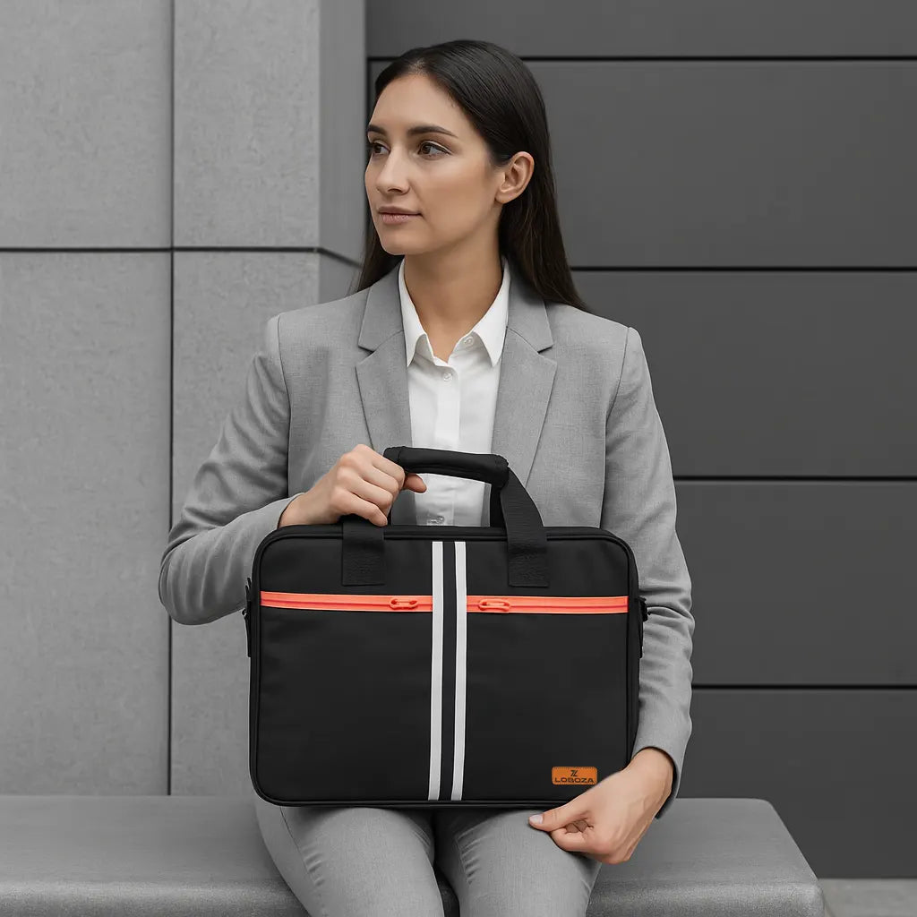 Executive Messenger Laptop Bag – Black