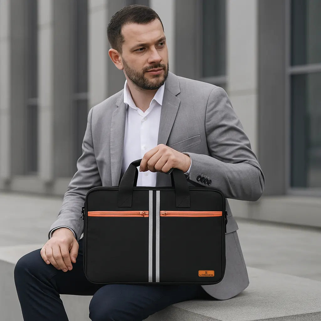Executive Messenger Laptop Bag – Black