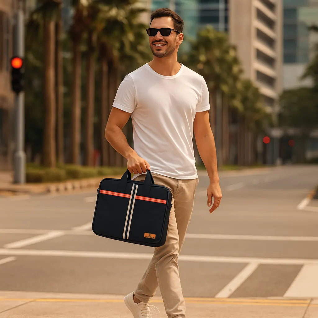 Executive Messenger Laptop Bag – Black