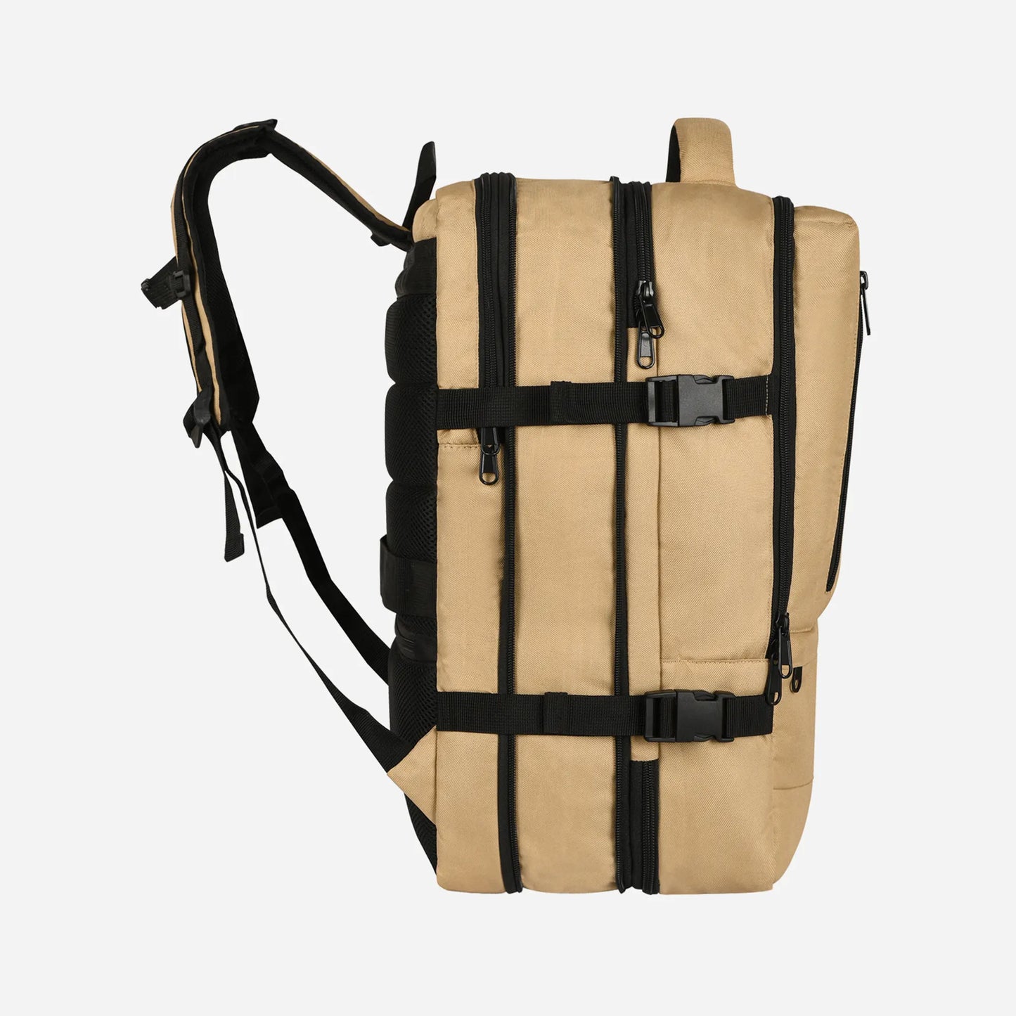 Loboza Nomad Clamshell Travelling Backpack - Khaki/Beige