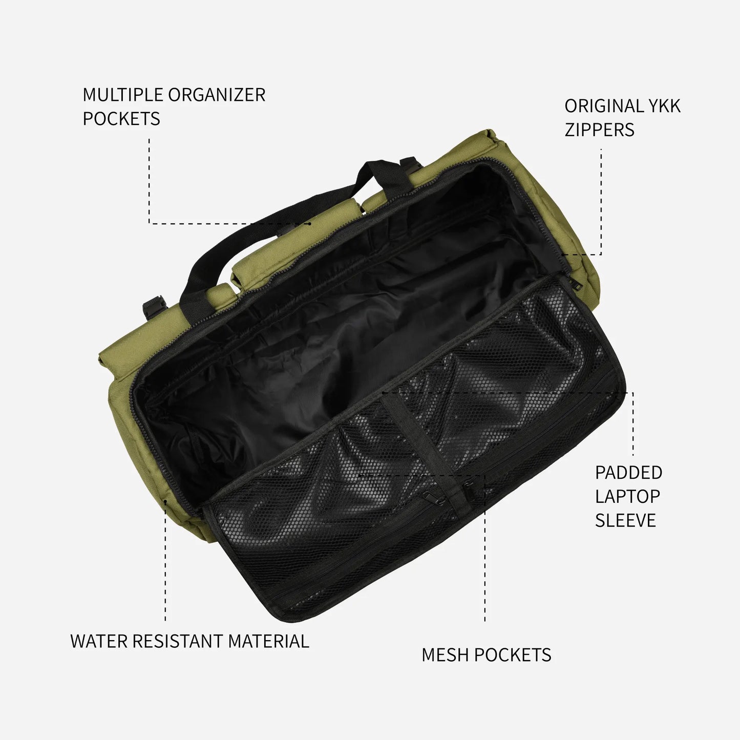 Loboza Sports Duffle in Olive Green