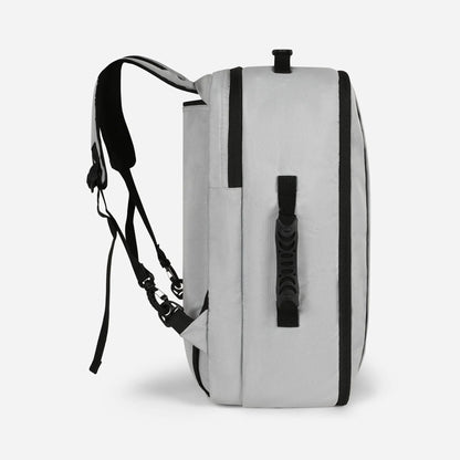Loboza Dual-Mode Messenger Laptop Backpack- Light Gray