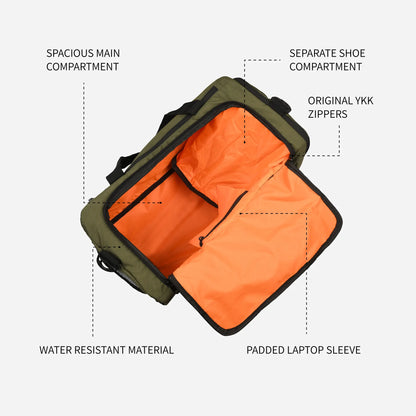 Loboza Gym & Travel Duffle in Olive Green