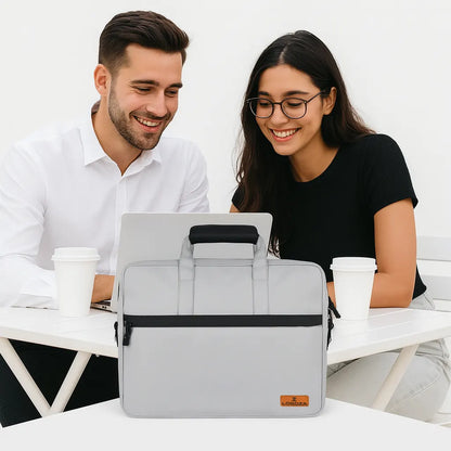 Loboza Laptop Messenger Bag in Light Gray