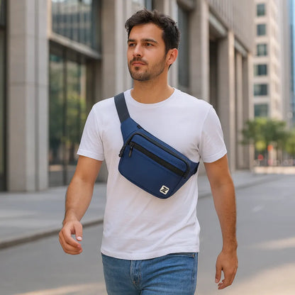 Loboza Safari Crossbody Bag - Navy Blue