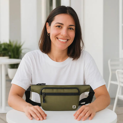 Loboza Safari Crossbody Bag - Olive Green